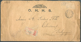 OHHS Letter Registered From CAIRO DAWAWIN 10-VI-1914 To Cherscamp * (relais Of Belgium) Via Cairo R.D. II - 17246 - 1866-1914 Khédivat D'Égypte