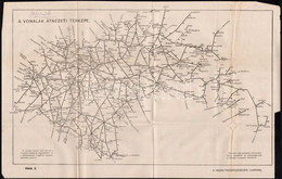 1944 A MÁV Vonalhálózatának Térképe 40x24 Cm - Autres & Non Classés