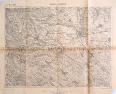 1891 Hatvan és Gödöllő Környékének Katonai Térképe, Kiadja: K. U. K. Militärgeographisches Institut, Kis Szakadásokkal,  - Autres & Non Classés