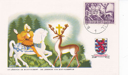 B01-326 Belgique 655 Carte Maximum FDC Antituberculeux Contre Tuberculose Légendes Belges 25-06-1944 Bruxelles 1 Brussel - 1934-1951