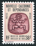 NOUV.-CALEDONIE 1985 - Yv. Service 37 **   Cote= 2,00 EUR - Musée De Nouméa - Oreiller De Bois 38f  ..Réf.NCE25860 - Oficiales