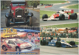 **, * 16 Db MODERN Motívum Képeslap: Autók, Versenyautók / 16 Modern Motive Postcards: Racing Cars, Automobiles - Unclassified