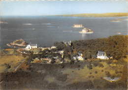 29-CARANTEC- LE CHATEAU DU TAUREAU ET L'ILE LOUÊT VUE DU CIEL - Carantec