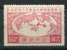 RC 20273 JAPON - JAPAN COTE 160€ N° 196 CINQUANTENAIRE DE L' U.P.U. 6s ROSE NEUF * MH TB - Unused Stamps