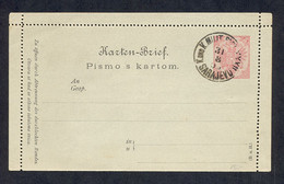 BOSNIA AND HERZEGOVINA - Closed Stationery With Imprinted Value And Nice 'K.und K. Milit. Post. Sarajevo' Cancel. - Bosnia And Herzegovina