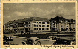 T2/T3 1940 Ungvár, Uzshorod, Uzhhorod, Uzhorod; Kir. Törvényszék, ügyészség és Járásbíróság, Automobilok / Court, Automo - Unclassified
