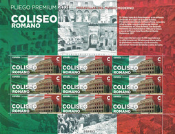 2021-ED. 5453 EN PLIEGO PREMIUM- Maravillas Del Mundo Moderno. Coliseo Romano  -NUEVO - Full Sheets