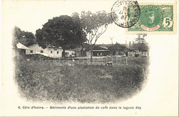 * T1/T2 Cote D'Ivoire, Ivory Coast; Bátiments D'une Plantation De Café Dans La Lagune Aby / Coffee Plantation In The Aby - Unclassified