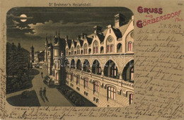 T2/T3 Sokolowsko, Görbersdorf; Dr. Brehmer's Heilanstalt / Spa Sanatorium. August Jung's Litho - Zonder Classificatie