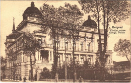 T2 1916 Belgrade, Beograd; Királyi Palota. Vasúti Levelezőlapárusítás / Königl. Palais / Royal Palace - Unclassified