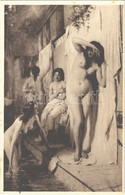 * T1 Bagno Pompeiano. R. Pinacoteca Di Brera / Erotic Nude Art Postcard S: Giuseppe Barbaglia - Non Classificati