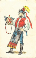 ** T2/T3 Magyar Folklór Művészlap / Hungarian Folklore Art Postcard (EB) - Unclassified