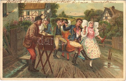 T2/T3 1902 Serie "Böhmische Volkslieder" No. 6. / Czech Folklore Art Postcard. Litho (EK) - Unclassified