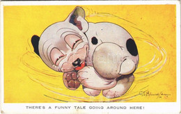 T2 1928 "There's A Funny Tale Going Around Here!" Valentine's "Bonzo" (registered) Series 1204. S: G. E. Studdy - Sin Clasificación