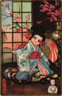 T2/T3 1926 Japanese Geisha. Italian Art Postcard. Ballerini & Fratini 184. S: Chiostri (EK) - Non Classificati