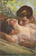 * T2 1921 Romantic Couple, Slightly Erotic Italian Lady Art Postcard. Serie 1028-4. - Sin Clasificación