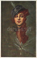 * T2 1920 Tanulmányfej / Studienkopf / Head Study. Hungarian Lady Art Postcard. Magyar Rotophot Társaság No. 75. S: Kiss - Sin Clasificación