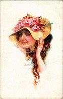 * T2/T3 1919 Lady With Hat. Italian Art Postcard. "ERKAL" No. 301/4. S: Usabal (EK) - Sin Clasificación