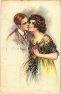 T2/T3 1924 Romantic Couple. Italian Art Postcard. Anna & Gasparini 528-5. S: A. Busi (EK) - Sin Clasificación