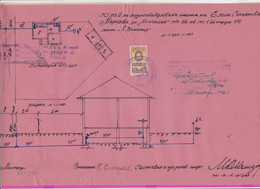 259124 / Bulgaria 1946 - 20  (1945) Leva , Revenue Fiscaux  , Water Supply Plan For A Building In Sofia - Autres Plans