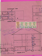 259131 / Bulgaria 1948 - 20+10+1+1+1  (1945) Leva , Revenue Fiscaux  , Water Supply Plan For A Building In Sofia - Otros Planes