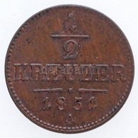 Ausztria 1851A 1/2Kr Cu T:1,1- Austria 1851A 1/2 Kreuzer Cu C:UNC,AU Krause KM#2181 - Zonder Classificatie