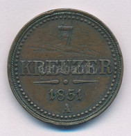 Ausztria 1851A 3kr Cu T:2-,3 Austria 1851A 3 Kreuzer Cu C:VF,F Krause KM#2193 - Zonder Classificatie