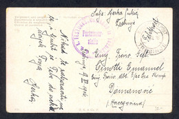 BOSNIA AND HERZEGOVINA - Greeting Card Sent From Trebinje To Domanović 09.12. 1916. Cancel FESTUNGSKOMANNDO IN TREBINJE - Bosnien-Herzegowina