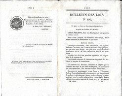 Bulletin Des Lois   1837 N°495 Ordonnances De Louis Philippe Roi Des Français Brevet D'invention - Décrets & Lois