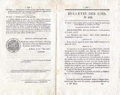 Bulletin Des Lois   1837 N°499 Ordonnances De Louis Philippe Roi Des Français  Conscription Classe 1836 - Décrets & Lois