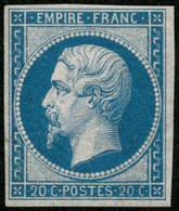 ** N°14B 20c Bleu, Type II - TB - 1853-1860 Napoleon III