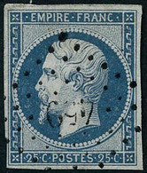 Oblit. N°15 25c Bleu, Signé Calves - TB - 1853-1860 Napoleon III