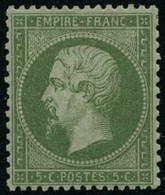 * N°20 5c Vert - TB - 1862 Napoleon III