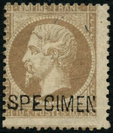 * N°21c 10c Bistre, Surchargé Spécimen - B - 1862 Napoleon III