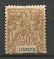 OBOCK N° 40 Gom Altéré NEUF*  CHARNIERE  / MH - Unused Stamps