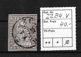 1854-1862 Helvetia (ungezähnt) → Einkreis Stempel     ►SBK-22B4.V◄ - Gebraucht