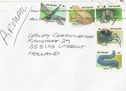 New-Zealand Luchtpostbrief Met 5 Zegels Wellington 17-dec-1997 (668) - Brieven En Documenten