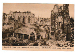 YPRES CATHEDRALE ET ANCIEN EVECHE RUINES - Otros & Sin Clasificación