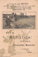 012255 "17/12/1898 - CIRCOLO DEGLI ARTISTI-VITA ARTISTICA! OLKA DI GIACOMO MARINO-G. VENTURINI EDIT. FIRENZE" SPARTITO - Partitions Musicales Anciennes