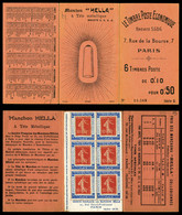 ** N°135-CP2, Série B, MANCHON HELLA, 6 Timbres Sur Porte Timbre Bleu. SUPERBE. R.R. (certificat)  Qualité: ** - Sonstige & Ohne Zuordnung