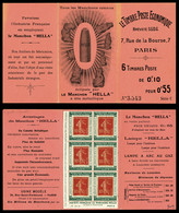 ** N°138-CP3, Série C, MANCHON HELLA, 6 Timbres Sur Porte Timbre Vert, RARE Et SUPERBE (signé Gosselin/certificat)  Qual - Sonstige & Ohne Zuordnung