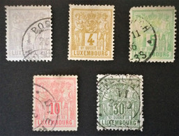 1882 Allegorische Zeichnung Mi.45A, 47B, 48D, 49D, 53A - 1882 Allegorie