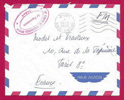 Enveloppe Datée De 1958 - Maroc - Rabat - Timbre Humide "12ème Légion De Gendarmerie Mobile" - Autres & Non Classés