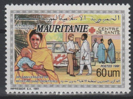Mauritanie Mauretanien Mauritania 1991 Mi. 1002 Médecins Sans Frontières Ärzte Ohne Grenzen Medecine Red Cross 1 Val. ** - Mauretanien (1960-...)
