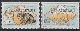 Mauritanie Mauretanien Mauritania 1991 Mi. 999  - 1000 Animaux Domestiques Chien Chat Cat Dog Katze Kund 2 Val. ** - Mauritanie (1960-...)