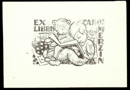 EXLIBRIS Romania Für Carol Merzin Motiv: Teddy Bear Spielzeug Kind Ball Ex Libris - Ex Libris