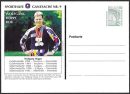 BRD Sporthilfe Ganzsache Nr. 9 Wolfgang Hoppe Bob Wertstempel Zeche Zollern II Dortmund Postfrisch Mint MNH Neuf ** - Cartoline Private - Nuovi