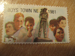 1981 Child Nebraska Boys Town Poster Stamp Vignette USA Label - Zonder Classificatie