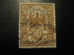 PREUSSEN Prussia 50pf Used Stempelmarke Revenue Fiscal Tax Postage Due Official GERMANY - Otros & Sin Clasificación