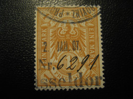 PREUSSEN Prussia 1M Used 1907 Stempelmarke Revenue Fiscal Tax Postage Due Official GERMANY - Andere & Zonder Classificatie